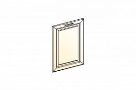 Атланта Дверь глухая L600 (эмаль) (Белый глянец патина золото) в Уяре - uyar.katalogmebeli.com | фото