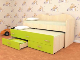 Кровать детская Нимфа двухместная 2.0 Венге/Дуб молочный в Уяре - uyar.katalogmebeli.com | фото 2