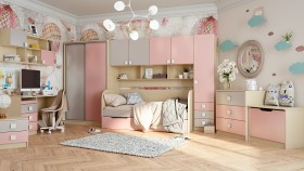 Детская комната Грэйси (Розовый/Серый/корпус Клен) в Уяре - uyar.katalogmebeli.com | фото 13