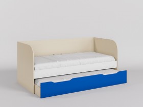 Диван-кровать Скай люкс (Синий/Белый/корпус Клен) в Уяре - uyar.katalogmebeli.com | фото