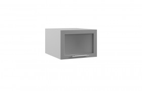 Гарда ГПГС 500 шкаф верхний горизонтальный глубокий со стеклом (Джинс/корпус Серый) в Уяре - uyar.katalogmebeli.com | фото