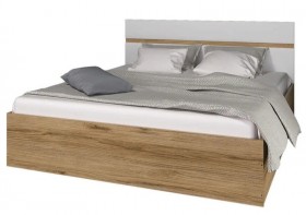 Ким кровать 1,4 (Дуб сонома/белый глянец) в Уяре - uyar.katalogmebeli.com | фото 1