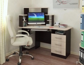 Компьютерный стол Каспер (венге/лоредо) в Уяре - uyar.katalogmebeli.com | фото
