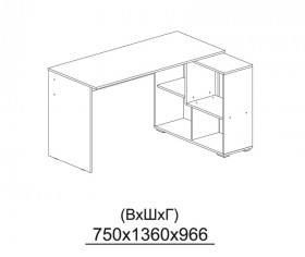 Компьютерный стол угловой СКМУ-4 белый в Уяре - uyar.katalogmebeli.com | фото 3
