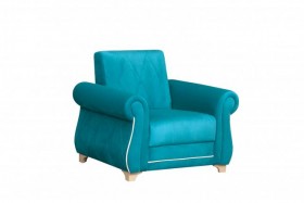 Кресло для отдыха Порто (велюр киви бирюза / микровельвет крем) в Уяре - uyar.katalogmebeli.com | фото