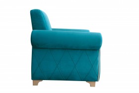 Кресло для отдыха "Порто" (велюр киви бирюза / микровельвет крем) в Уяре - uyar.katalogmebeli.com | фото 6