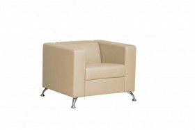 Кресло для отдыха Премиум (кож. зам. Крем)/осн. в Уяре - uyar.katalogmebeli.com | фото