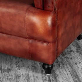Кресло кожаное Лофт Честер-Нью (Коричневый) в Уяре - uyar.katalogmebeli.com | фото 4