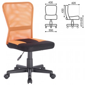 Кресло компактное BRABIX Smart MG-313 (черный, оранжевый) в Уяре - uyar.katalogmebeli.com | фото 1