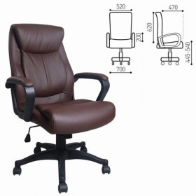 Кресло офисное BRABIX Enter EX-511 (коричневый) в Уяре - uyar.katalogmebeli.com | фото