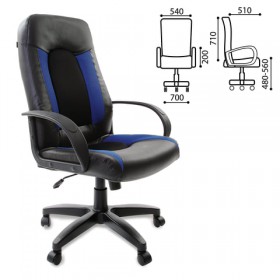 Кресло офисное BRABIX Strike EX-525 (сине-черный) в Уяре - uyar.katalogmebeli.com | фото