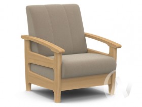 Кресло для отдыха Омега (бук лак/CATANIA LATTE) в Уяре - uyar.katalogmebeli.com | фото 1