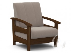 Кресло для отдыха Омега (орех лак/CATANIA COCOA) в Уяре - uyar.katalogmebeli.com | фото 1