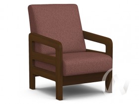 Кресло отдыха Вега-34 (орех лак/UNO BERRY) в Уяре - uyar.katalogmebeli.com | фото