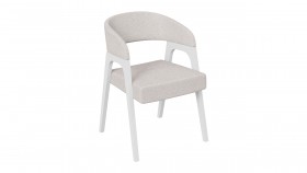 Кресло «Техас 1» (Белый матовый/Шенилл Estetica Vanille №220) в Уяре - uyar.katalogmebeli.com | фото