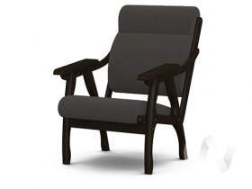 Кресло Вега-10 (венге лак/ULTRA GRAFIT) в Уяре - uyar.katalogmebeli.com | фото 1
