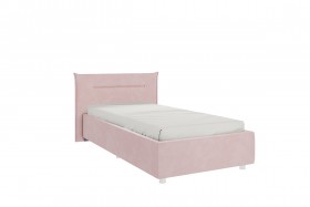 Кровать 0.9 Альба с основанием (Нежно-розовый велюр) в Уяре - uyar.katalogmebeli.com | фото 1