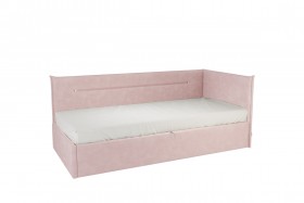 Кровать 0.9 Альба Тахта (Нежно-розовый велюр) в Уяре - uyar.katalogmebeli.com | фото