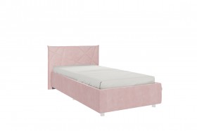 Кровать 0.9 Бест с основанием (Нежно-розовый велюр) в Уяре - uyar.katalogmebeli.com | фото