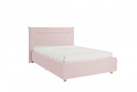 Кровать 1,2 Альба с основанием (Нежно-розовый велюр) в Уяре - uyar.katalogmebeli.com | фото