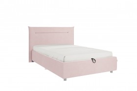Кровать 1,2 Альба (Нежно-розовый велюр/под-мех) в Уяре - uyar.katalogmebeli.com | фото 1
