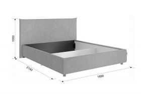 Кровать 1,6 Квест с подъемным механизмом (Топаз велюр) купить в Уяре - uyar.katalogmebeli.com | фото 2
