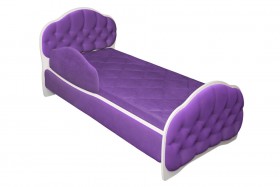 Кровать 160 Гармония 32 Фиолетовый (мягкий бортик) в Уяре - uyar.katalogmebeli.com | фото
