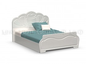 Кровать 1,6м Гармония (Белый/Белый глянец) в Уяре - uyar.katalogmebeli.com | фото
