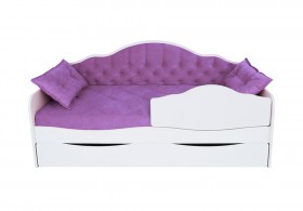 Кровать 170 серии Иллюзия Лайт 1 ящик 32 Фиолетовый (подушки) в Уяре - uyar.katalogmebeli.com | фото