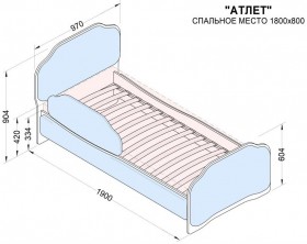 Кровать 180 Атлет 02 Бежевый (мягкий бортик) в Уяре - uyar.katalogmebeli.com | фото 2