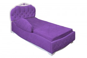 Кровать 190 Гармония Lux 32 Фиолетовый (мягкий бортик) в Уяре - uyar.katalogmebeli.com | фото 1