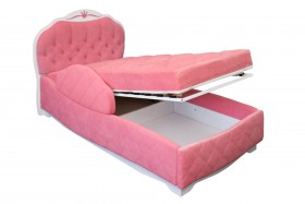 Кровать 190 Гармония Lux 32 Фиолетовый (мягкий бортик) в Уяре - uyar.katalogmebeli.com | фото 2