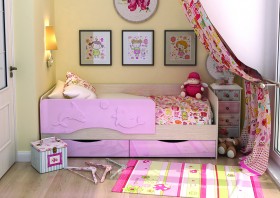Кровать Алиса КР-812 1,6 Белфорд/Розовый металлик в Уяре - uyar.katalogmebeli.com | фото