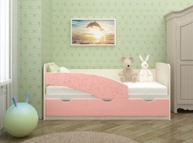 Кровать Бабочки 1,6м (Розовый металлик) в Уяре - uyar.katalogmebeli.com | фото