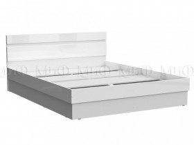 Кровать Челси 1400 (Белый/Белый глянец) в Уяре - uyar.katalogmebeli.com | фото 1