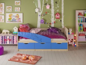 Кровать детская 1,6м Дельфин (Синий матовый) в Уяре - uyar.katalogmebeli.com | фото