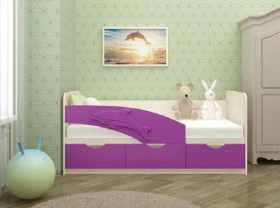 Кровать детская 1,6м Дельфин (Розовый металлик) в Уяре - uyar.katalogmebeli.com | фото 8