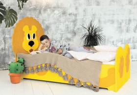 Кровать детская Лева 1.6 Желтый/Оранжевый в Уяре - uyar.katalogmebeli.com | фото