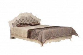 Кровать двойная "Кантри" (вудлайн кремовый/патина/ортопед/1820) в Уяре - uyar.katalogmebeli.com | фото