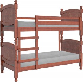 Кровать двухъярусная Валерия из массива сосны 800*1890 Орех в Уяре - uyar.katalogmebeli.com | фото