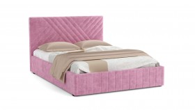 Кровать Гамма ш. 1400 (без основания для хранения) (велюр тенерифе розовый) в Уяре - uyar.katalogmebeli.com | фото 1
