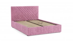 Кровать Гамма ш. 1400 (без основания для хранения) (велюр тенерифе розовый) в Уяре - uyar.katalogmebeli.com | фото 3