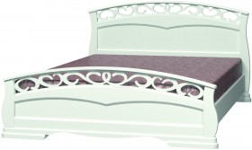 Кровать Грация-1 из массива сосны 1600*2000 Белый античный в Уяре - uyar.katalogmebeli.com | фото 5