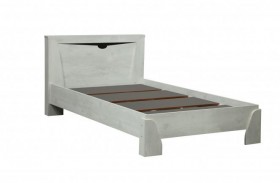 Кровать одинарная 33.07 с настилом "Лючия" (ш. 900)/(бетон пайн белый / венге / белый) в Уяре - uyar.katalogmebeli.com | фото 2