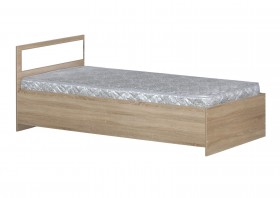 Кровать одинарная 900-2 без матраса (прямые спинки) Дуб Сонома в Уяре - uyar.katalogmebeli.com | фото 1