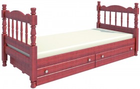 Кровать одинарная Аленка из массива сосны 800*1890 Орех в Уяре - uyar.katalogmebeli.com | фото 2