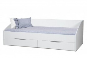 Кровать одинарная Фея - 3 (симметричная) New/(белый / белый / ДВПО: белый) в Уяре - uyar.katalogmebeli.com | фото