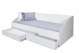 Кровать одинарная "Фея - 3" (симметричная) New/(белый / белый / ДВПО: белый) в Уяре - uyar.katalogmebeli.com | фото 3