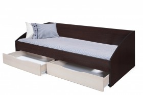 Кровать одинарная "Фея - 3" (симметричная) New (венге / вудлайн кремовый / ДВПО: белый) в Уяре - uyar.katalogmebeli.com | фото 3