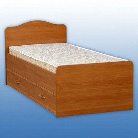 Кровать одинарная 800-2 без матраса (прямые спинки) Дуб Сонома в Уяре - uyar.katalogmebeli.com | фото 2